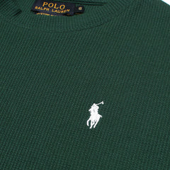 RL PREMIUM S/P THERMAL COTTON DESIGNER SWEATSHIRT (DK GREEN)