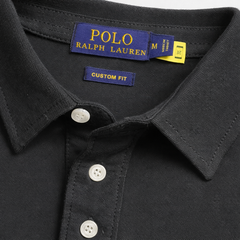 RL BASIC FRONT POCKET PIQUE COTTON POLO SHIRT (BLACK)