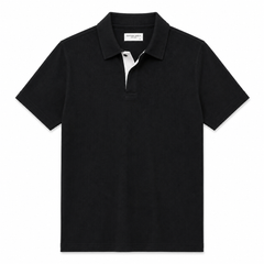 COTTON EAGLE PRESTIGE KNIT POLO SHIRT (GALAXY BLACK)