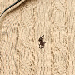 RL IMPORTED SMALL PONY CABLE KNIT SWEATER (SKIN)