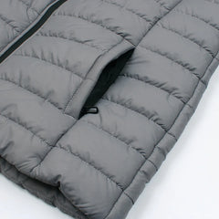 RL Full Sleeves Small Pony Puffer Jacket (Steel Grey)