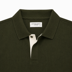 COTTON EAGLE PRESTIGE KNIT POLO SHIRT (DUST OLIVE)