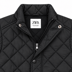 ZR12 PREMIUM DIAMOND QUILT PUFFER JACKET (BLACK)
