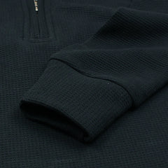RL PREMIUM S/P COTTON THERMAL ZIP-UP MOCK NECK BLACK (SLIM FIT)