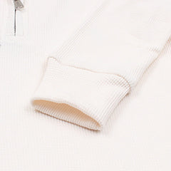 RL PREMIUM S/P COTTON THERMAL ZIP-UP MOCK NECK OFF-WHITE (SLIM FIT)