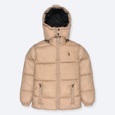RL PREMIUM MEN DOWN HOODED PUFFER JACKET (KHAAKI)