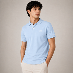 COTTON EAGLE CLASSIC POLO SHIRT (SKY)