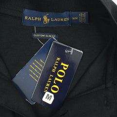 RL Premium 3 Horse Pique Cotton Polo Shirt (Black)