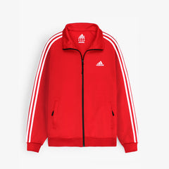 Addas Imported polyester Fleece Tracksuit (Red)