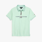 TOMMY PREMIUM SELF EMB ZIP-UP POLO SHIRT (SEA-GREEN)