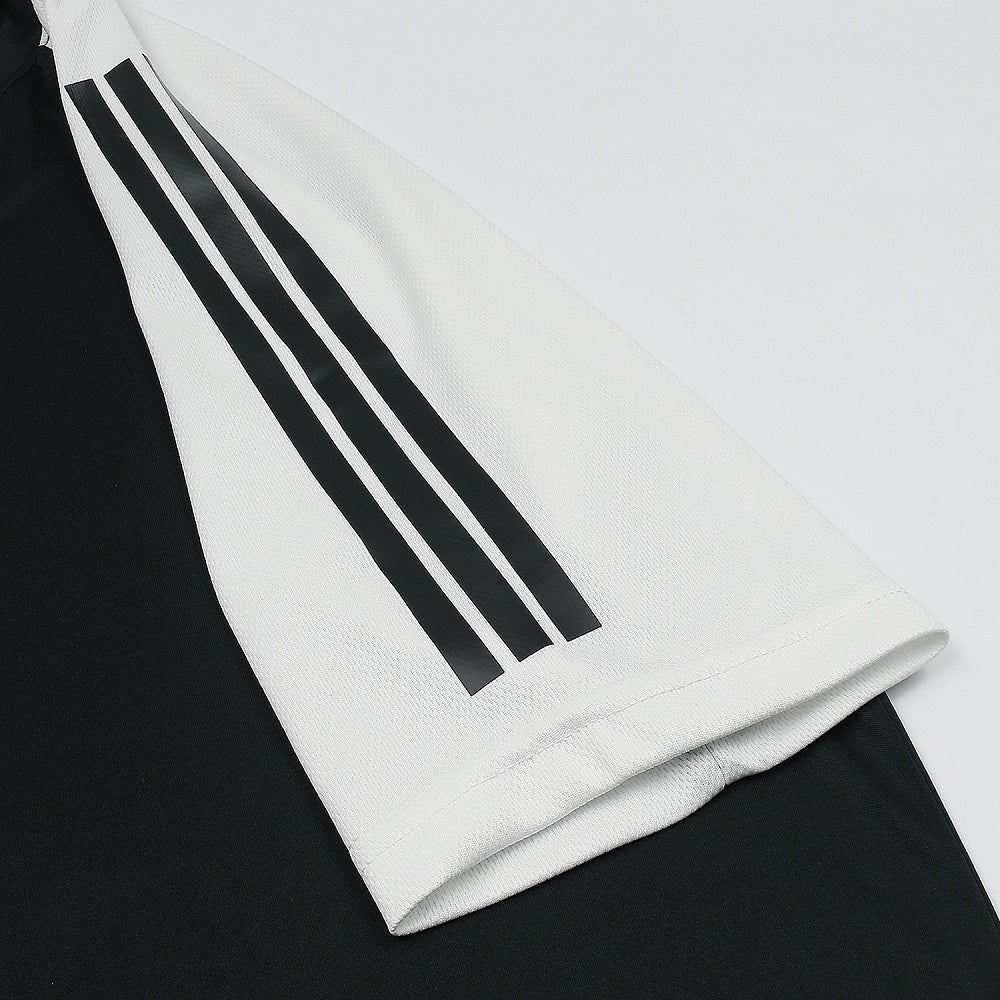ADDAS Imported Mesh Shoulder Dri Fit T-Shirt (White & Black)