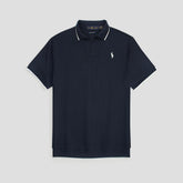 RL PREMIUM MEN'S V NECK BORDER POLO SHIRT (NAVY BLUE)