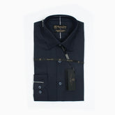 Mussimo Duti Imported Formal Shirt Dobby (Navy Blue)