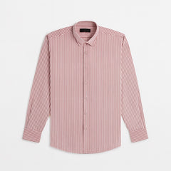Mussimo Duti Imported Stripe Formal Shirt (Burgundy)