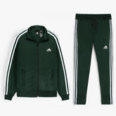 Addas Imported polyester Fleece Tracksuit (Green)