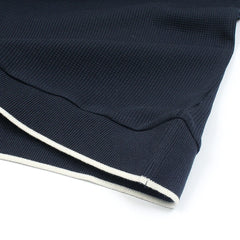 RL PREMIUM MEN'S V NECK BORDER POLO SHIRT (NAVY BLUE)