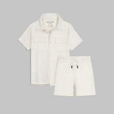 ZR44 PREMIUM KIDS DOUBLE POCKET TWINSET (WHITE)