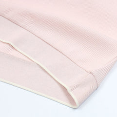 RL PREMIUM MEN'S V NECK BORDER POLO SHIRT (POWDER PINK)
