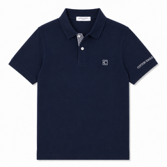 COTTON EAGLE CLASSIC POLO SHIRT (NAVY BLUE)