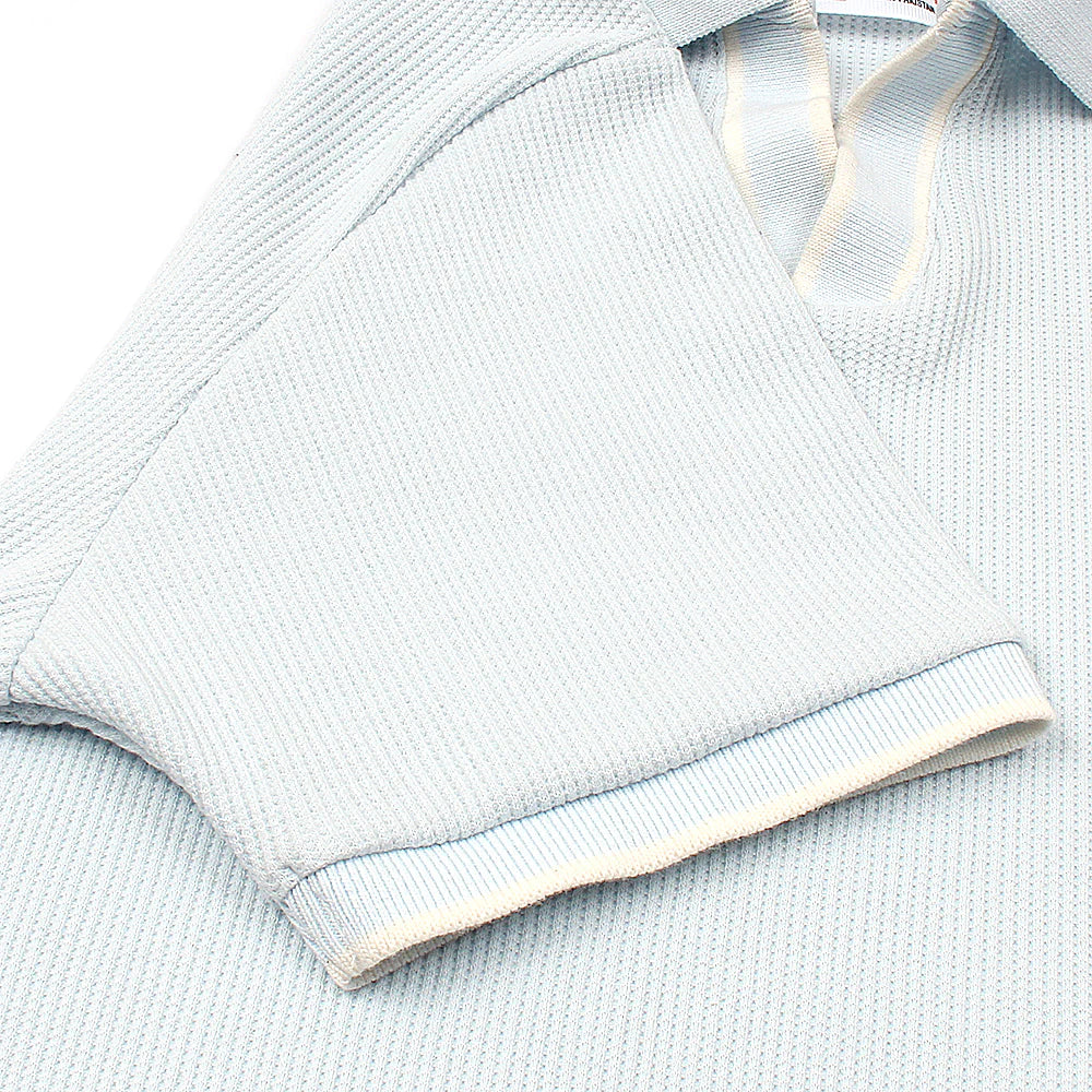 ZR PREMIUM MEN'S V NECK POLO SHIRT (SKY BLUE)