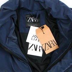 Z.A.R.A IMPORTED FAUX SUEDE INSULATION MEN JACKET (NILE BLUE)