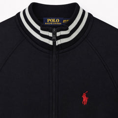 RL PREMIUM COTTON FLEECE DOUBLE KNIT TRACK JACKET (BLACK)