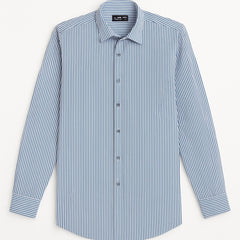 Mussimo Duti Imported Stripe Formal Shirt (Sky Blue)