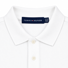 TOMMY SIGNATURE STRIPE POLO SHIRT (WHITE)