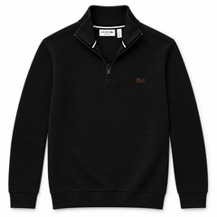 LCST12 IMPORTED OTTOMAN MOCKNECK ZIP-UP (BLACK)