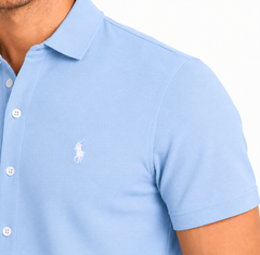 RL MEN'S BUTTON DOWN KNITTED SHIRT (SKY BLUE)