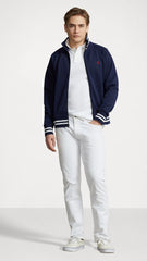 RL PREMIUM COTTON FLEECE DOUBLE KNIT TRACK JACKET (NAVY BLUE)