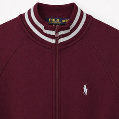 RL PREMIUM COTTON FLEECE DOUBLE KNIT TRACK JACKET (MAROON)