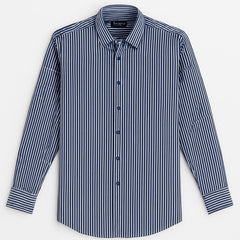 Mussimo Duti Imported Stripe Formal Shirt (Blue)