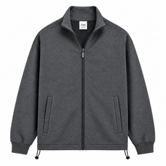 ZR12 PREMIUM INTERLOCK ZIPPER TRACKSUIT (CHARCOAL GREY)