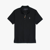 RL PREMIUM MEN'S MULTI ZIPPER POLO SHIRT (BLACK)