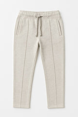Z.A.R.A PREMIUM COTTON FLEECE FRONT PANEL TRACKSUIT (OATMEAL MELANGE)