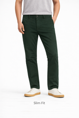 Z.A.R.A PREMIUM SLIM FIT COTTON CHINO (DARK GREEN)