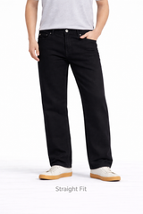 Z.A.R.A PREMIUM STRAIGHT FIT DENIM JEANS (JET BLACK)