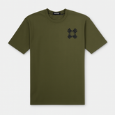 A.M.I.R.I PREMIUM DOWN SHOULDER T-SHIRT (OLIVE GREEN)
