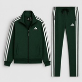 ADDAS EDGE LINE POLYESTER FLEECE TRACKSUIT (GREEN)