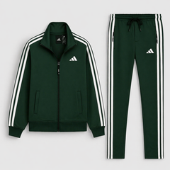 ADDAS EDGE LINE POLYESTER FLEECE TRACKSUIT (GREEN)