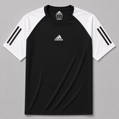 ADDAS MESH SHOULDER DRI FIT T-SHIRT (BLACK)