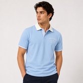 TH HILFIGER CONTRAST COLLAR POLO SHIRT (SKY)