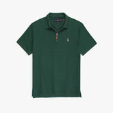 RL PREMIUM MEN'S MULTI ZIPPER POLO SHIRT (GREEN)