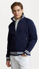 RL PREMIUM COTTON FLEECE DOUBLE KNIT TRACK JACKET (NAVY BLUE)