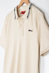 HGO BOS Imported Tipped Collar Polo (Stone)