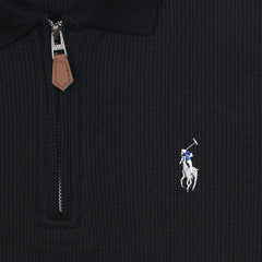 RL PREMIUM MEN'S MULTI ZIPPER POLO SHIRT (BLACK)