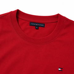 TOMMY SIGNATURE TIPPED T-SHIRT (RED)