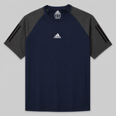 ADDAS MESH SHOULDER DRI FIT T-SHIRT (NAVY BLUE)