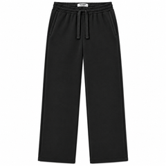 P&B LOOSE FIT COTTON TERRY TROUSER (BLACK)